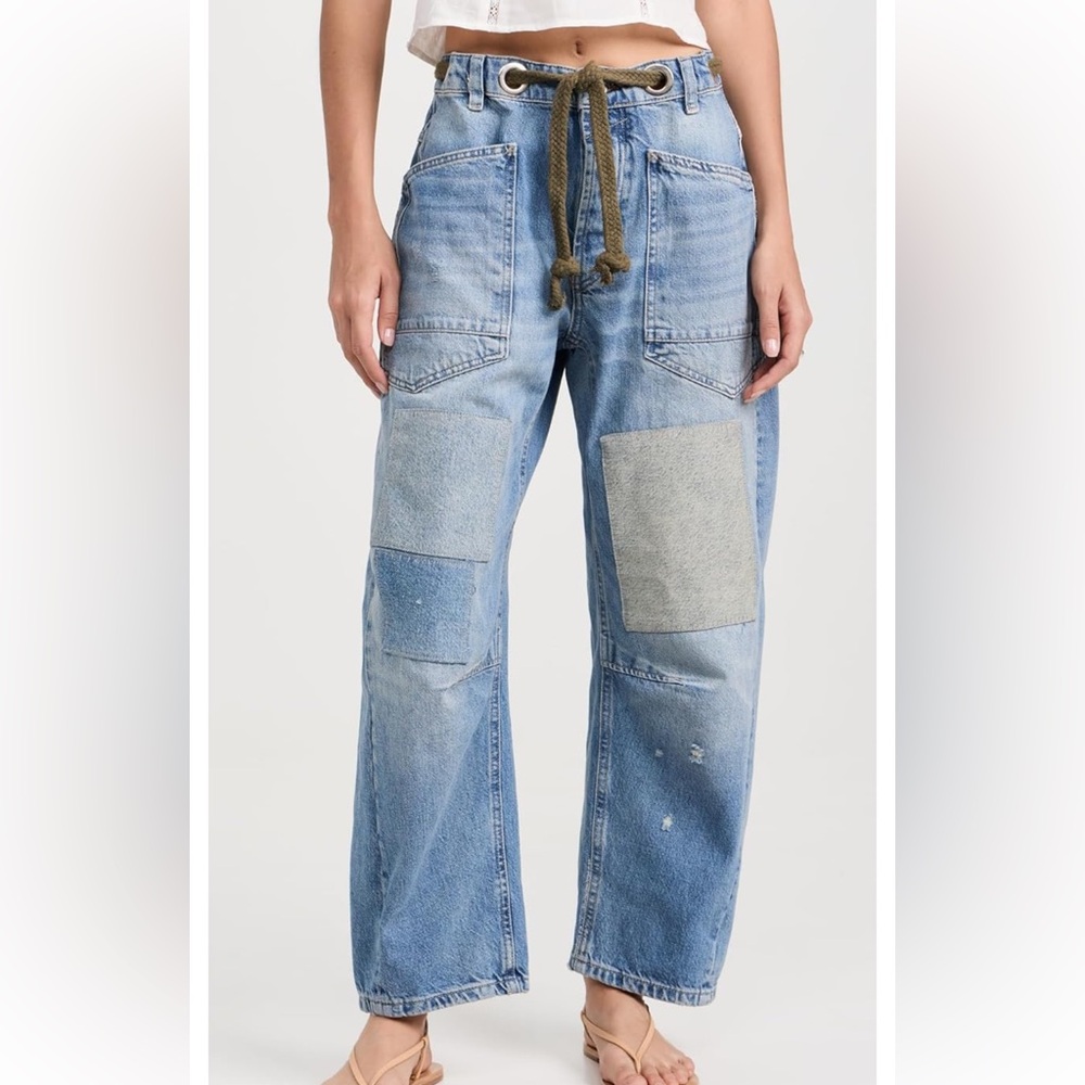NWT Free People Women's Moxie Low Slung Pull on Barrel